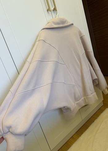 Bej Kadın Fermuarlı Street Sweatshirt - Görsel 3