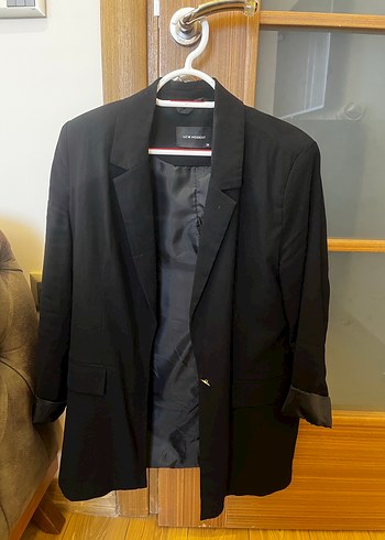 Siyah Düğmeli Kadın Blazer Ceket - Görsel 5