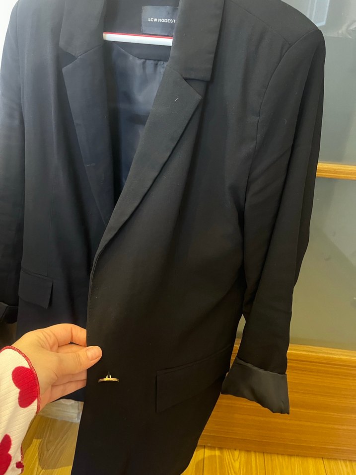 Siyah Düğmeli Kadın Blazer Ceket - Görsel 2