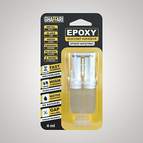 Ghaffari epoksi hızlı yapıştırıcı 6 ml