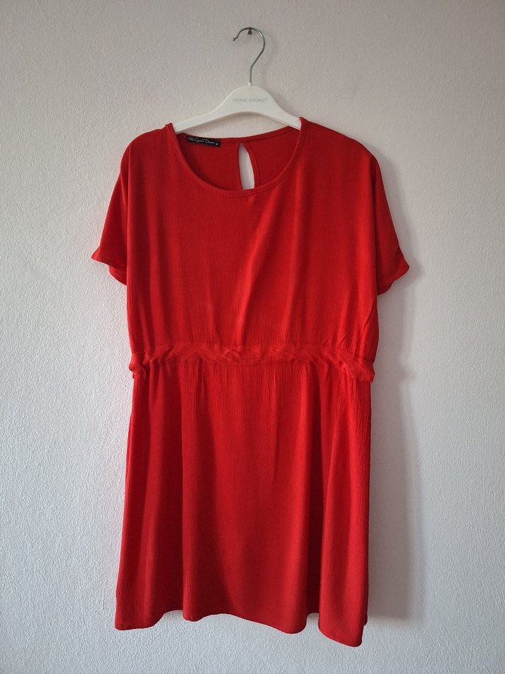 Belden bağlamalı mini elbise - Görsel 2