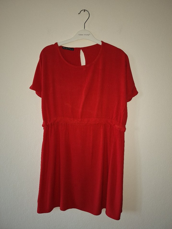 Belden bağlamalı mini elbise - Görsel 3