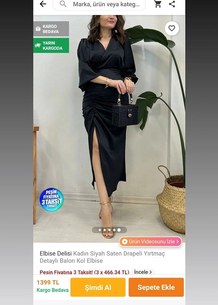 saten elbise  - Görsel 5