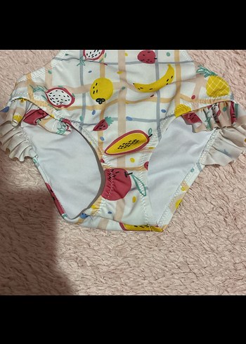 Kız Çocuk Çok Renkli Meyve Desenli Mayo - Görsel 3