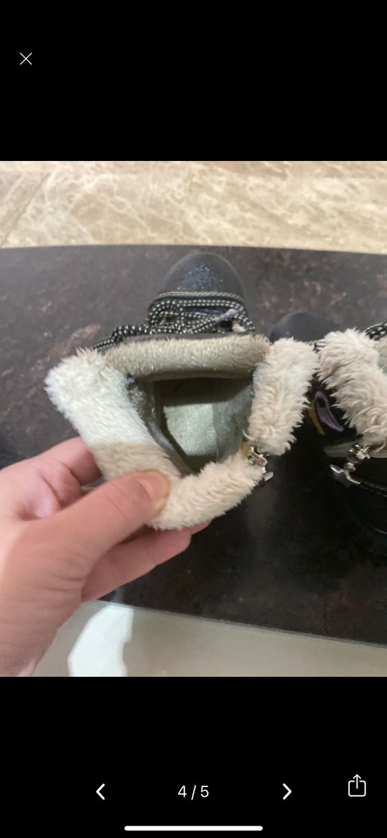 Kızlar için Kürklü Yılan Desenli Siyah Bot - Görsel 3