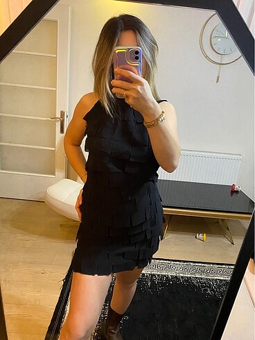 s Beden siyah Renk Zara elbise