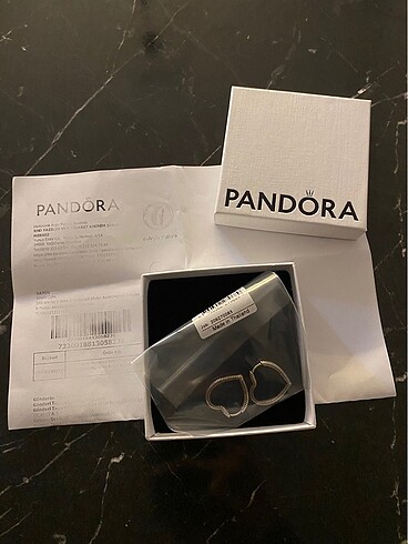 Beden beyaz Renk Pandora kalp küpe