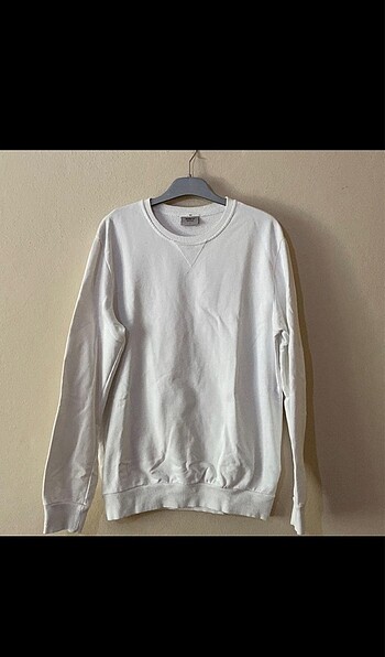 Defacto beyaz basic sweatshirt
