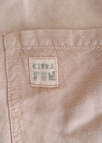 Zara Erkek Çocuk Pembe Keten Bol Kesim Tulum