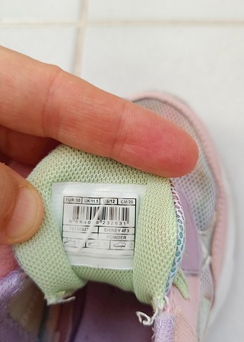 30 Beden Kız Çocuk Pembe Bağcıklı Renkli Spor Ayakkabı