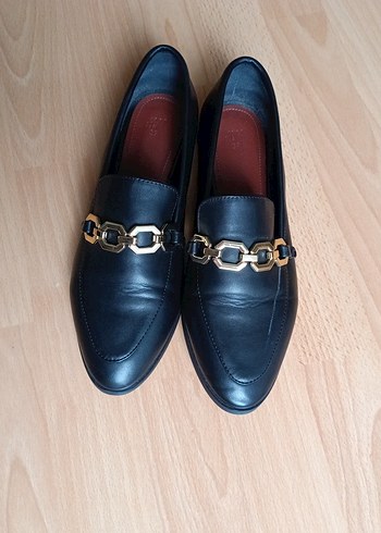 Klasik Kadın Deri Loafer Ayakkabı