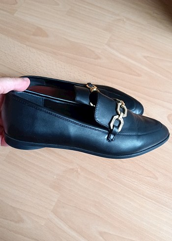 H&M Klasik Kadın Deri Loafer Ayakkabı