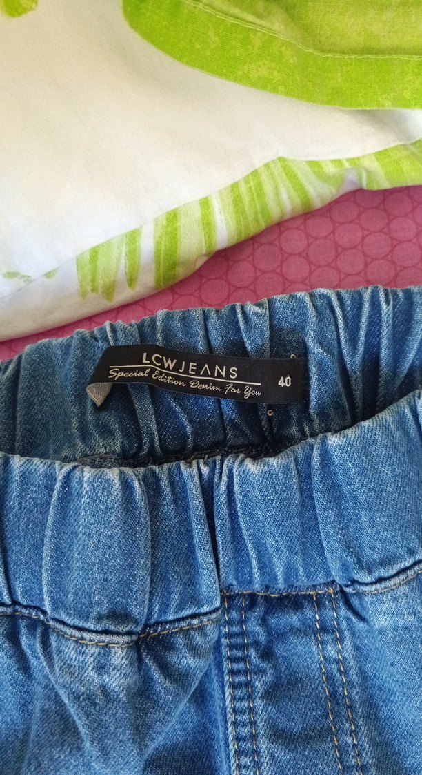 Gevşek Kesim Midi Boy Mavi Kot Pantolon - Görsel 3