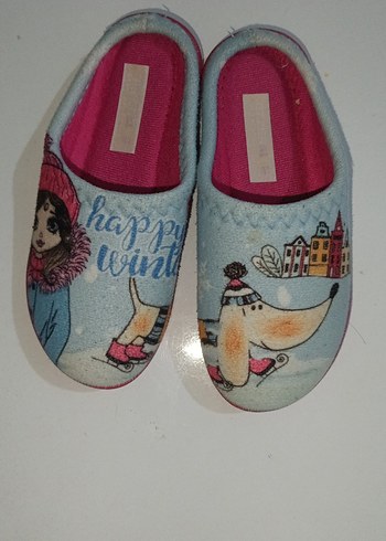 Kızlar için renkli baskılı sıcak terlik - Görsel 2