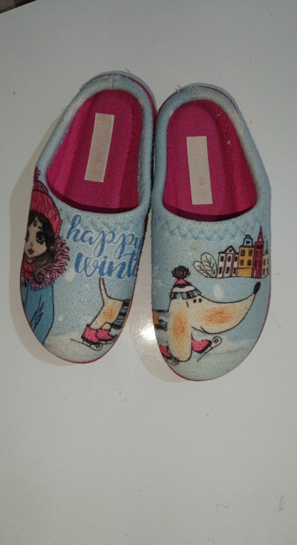 Kızlar için renkli baskılı sıcak terlik - Görsel 2