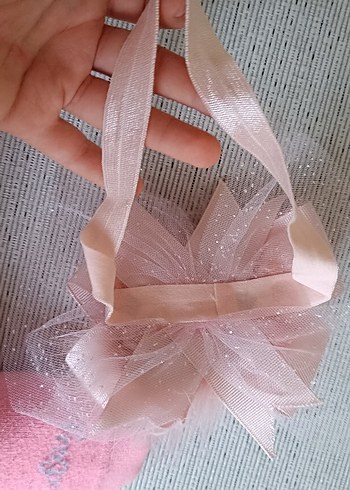 Nakışlı Pembe Kız Saç Aksesuarı - Görsel 2