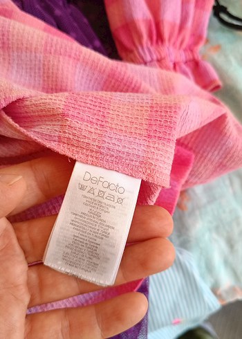 Pembe Kareli Fırfırlı Kız Elbisesi - Görsel 6