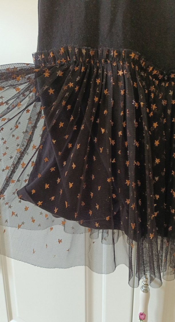 Siyah Uzun Kollu Kız Elbisesi - Görsel 2