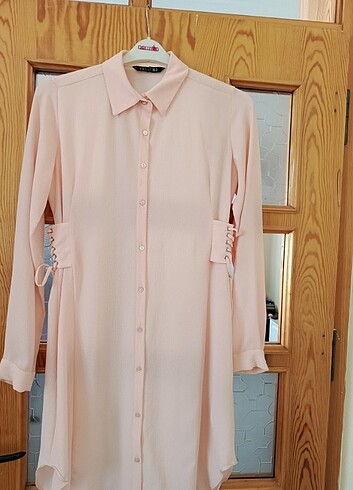 38 Beden pembe Renk Pudra tunik