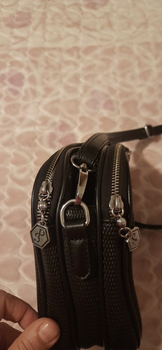 Siyah Deri Kadın Omuz Çantası - Görsel 3