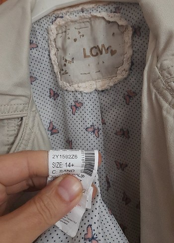 Düğmeli Bej kız çocuk Trençkot - Görsel 5