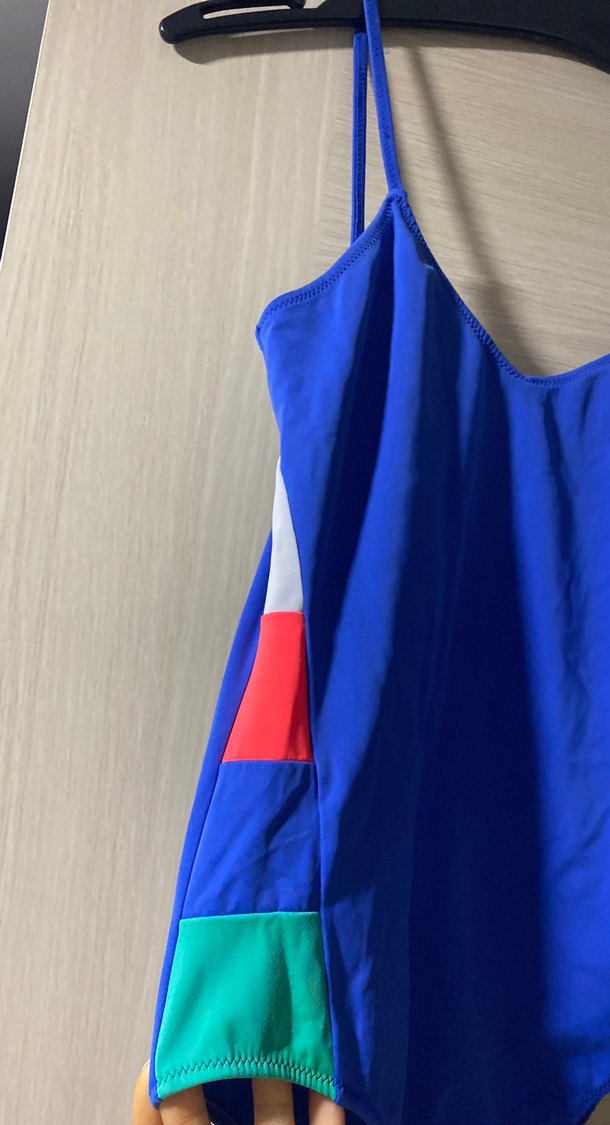 Mavi İnce Askılı Kadın Mayo - Görsel 2