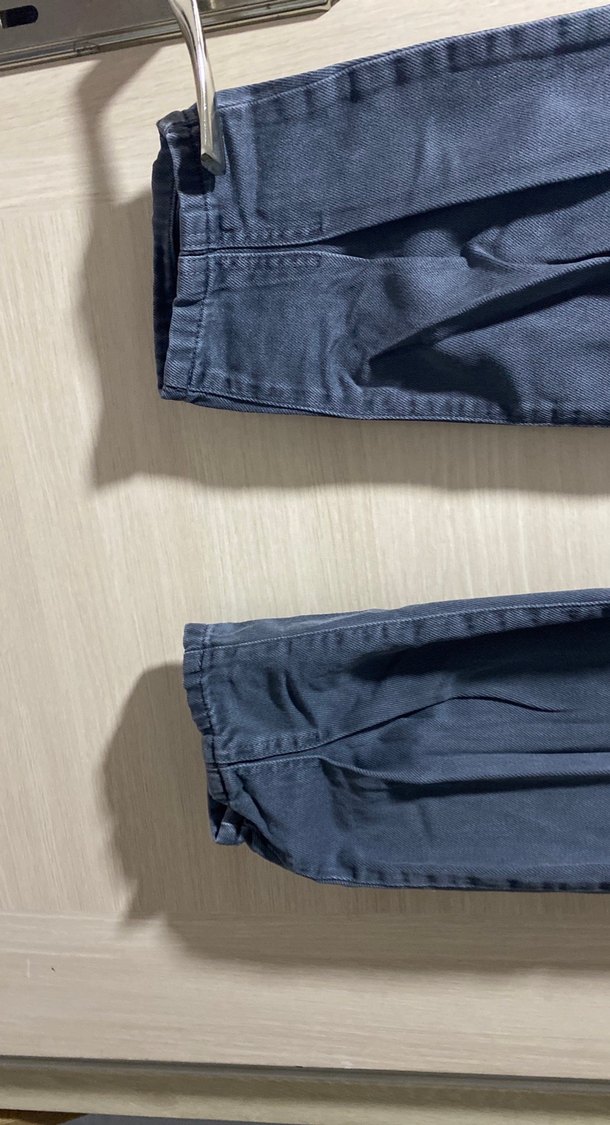 Kadın Lacivert Pilili Midi Kot Pantolon - Görsel 3