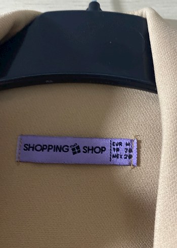 Bej Mini Kadın Ceket Düğmeli - Görsel 2