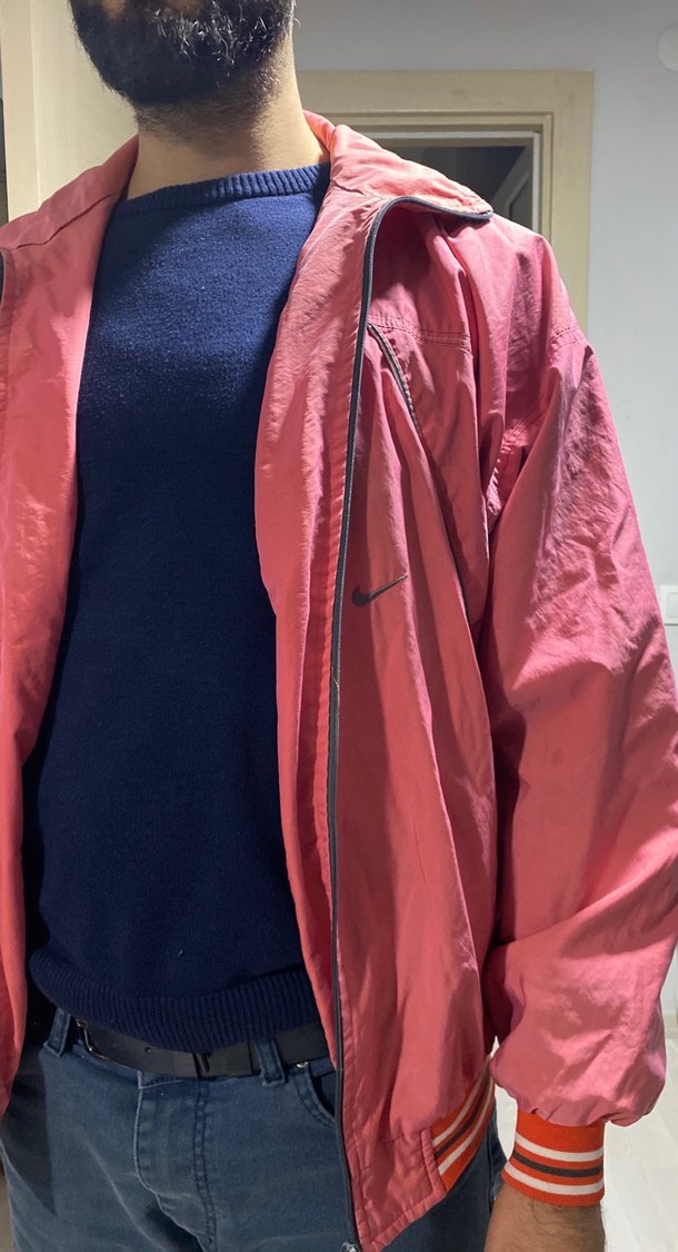 Erkek Kırmızı Düğmeli Midi Yağmurluk - Görsel 2