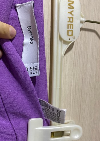 Mor bol Kumaş Kadın Pantolon - Görsel 2