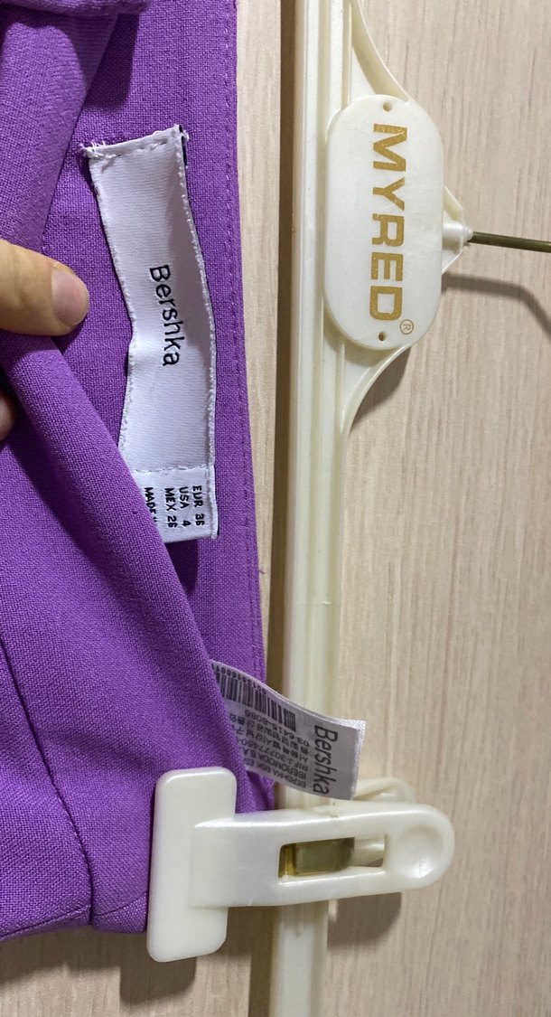 Mor bol Kumaş Kadın Pantolon - Görsel 2