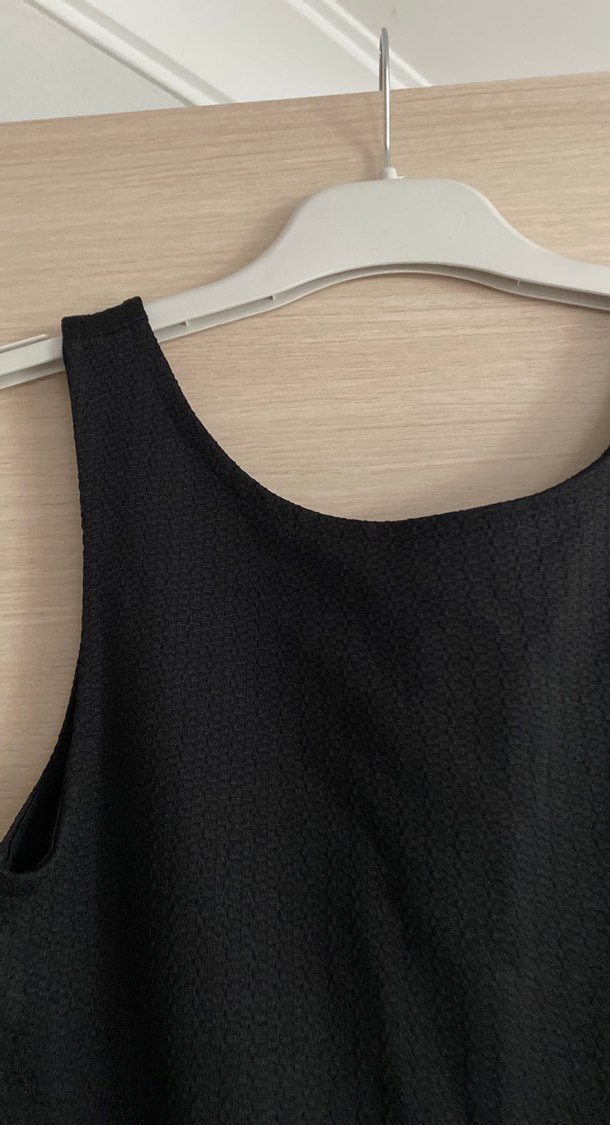 Kolsuz Siyah yuvarlak Yaka elbise mini mezuniyet - Görsel 2