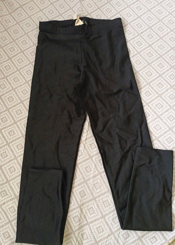 Düz Siyah Kadın Tayt - Görsel 2