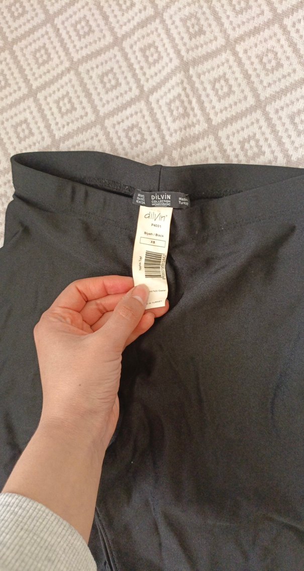 Düz Siyah Kadın Tayt - Görsel 3