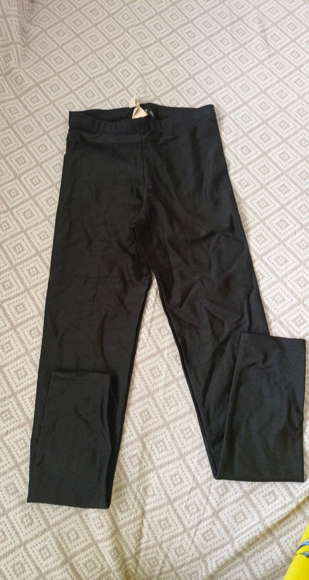 Düz Siyah Kadın Tayt - Görsel 2