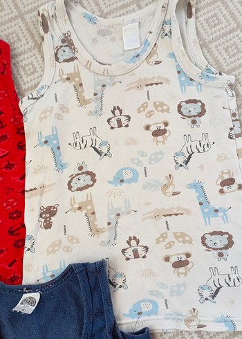 Renkli Desenli Erkek Çocuk Atletleri - Görsel 2