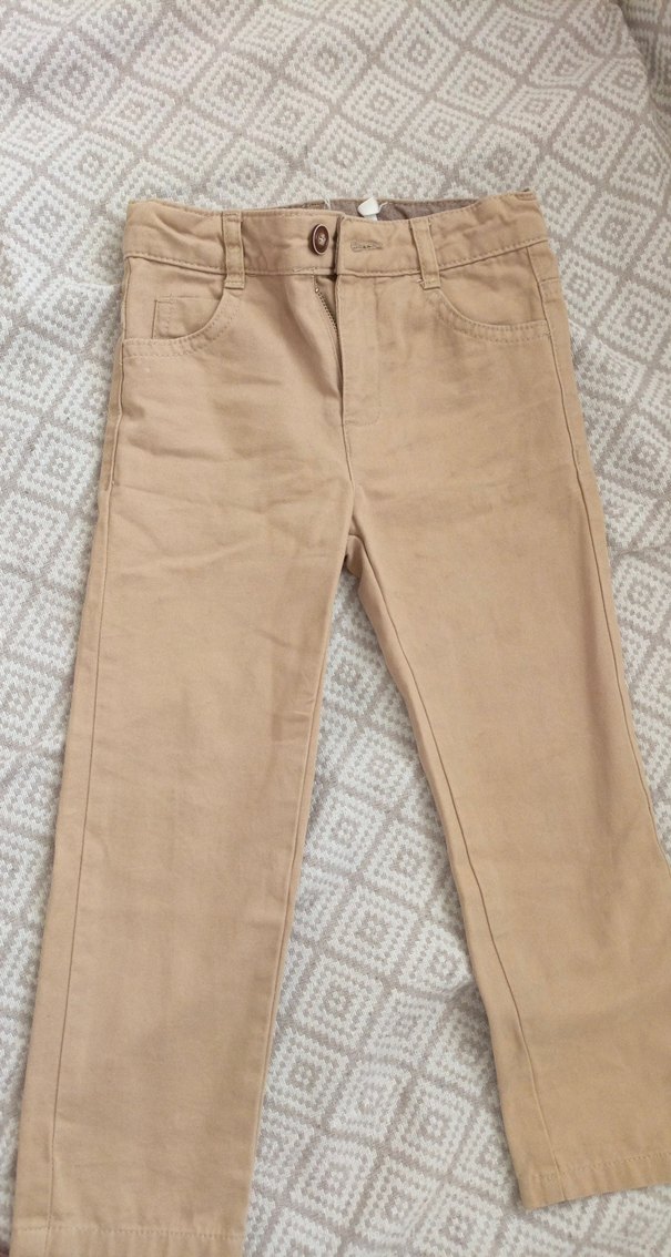 Bej Erkek Çocuk Pamuk Pantolon - Görsel 2