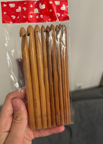 Beden El Yapımı Ahşap Tığ Seti