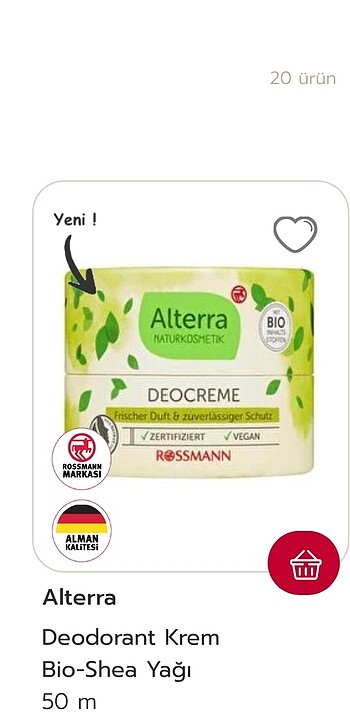Deodorant krem