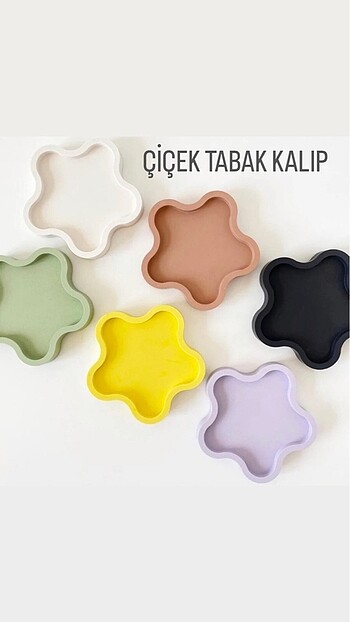 Beden Çiçek tabak kalıbı