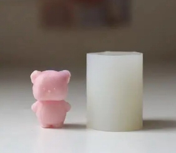 Mini Kurabiye Ayıcık Mum kalıbı