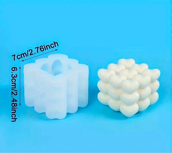 Diğer Kalp bubble mum kalıbı