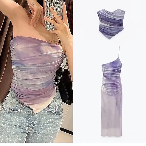 Zara Korse Top Bluz