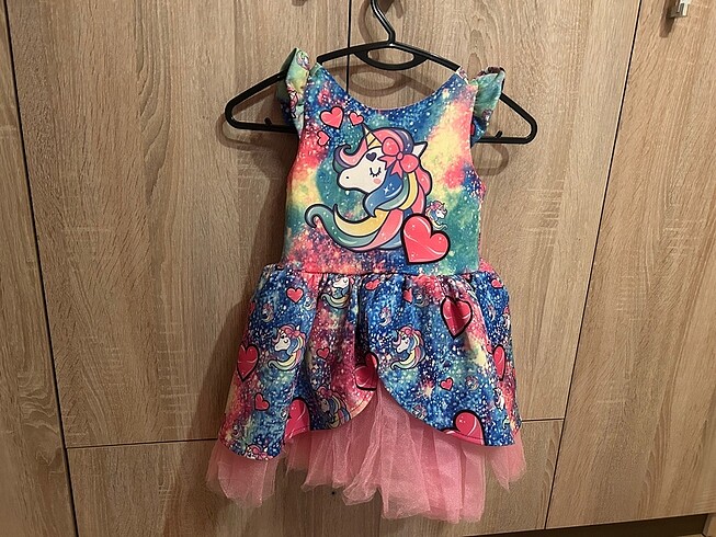 Diğer 3 yaş unicorn doğum günü elbise