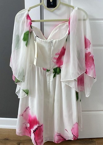 Pembe Batik Desenli Bohem elbise - Görsel 2