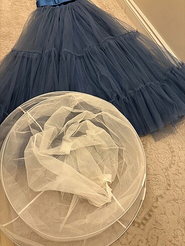 Kalp yaka tarlantalı da tarlatansızda giymeye uygun abiye - Görsel 6