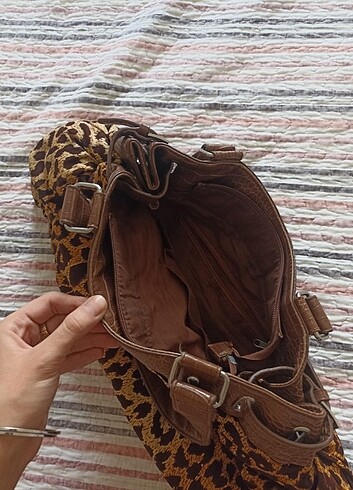 Beden çeşitli Renk Leopar Çanta