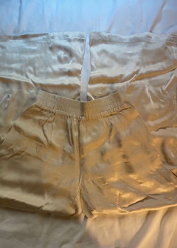 bershka krem saten pantolon - Görsel 2