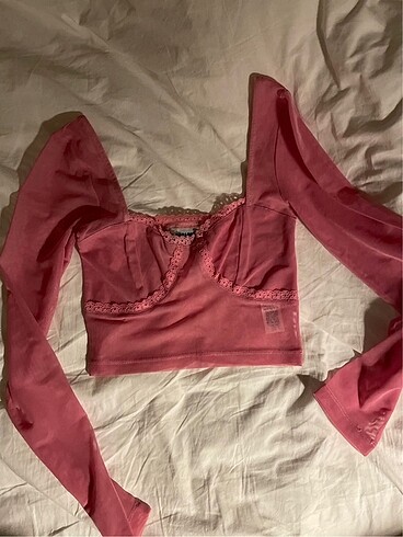 pembe tül bluz