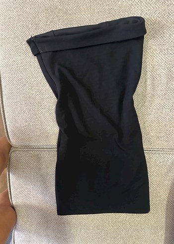 Bershka Siyah Straplez Mini Elbise bershka